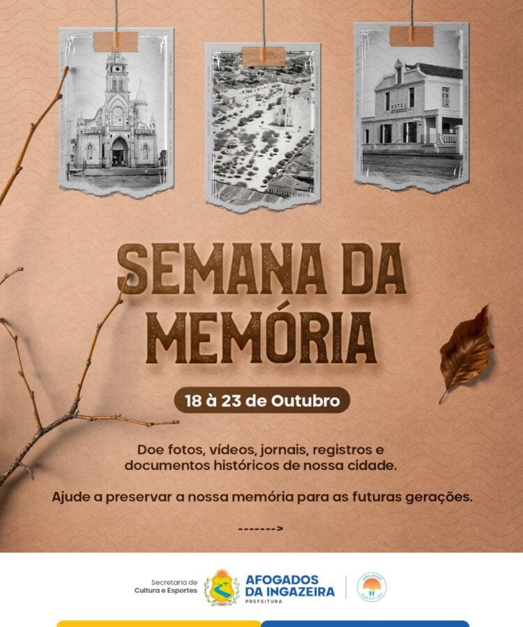 Semana da memória começa nesta segunda (18) em Afogados