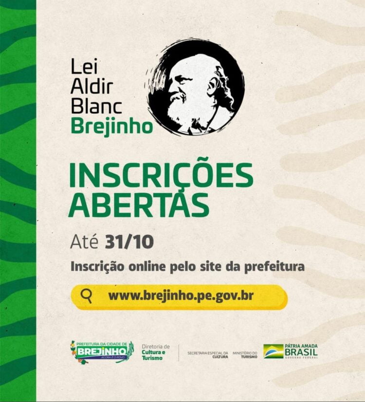 Aberta inscrições para cadastro cultural em Brejinho