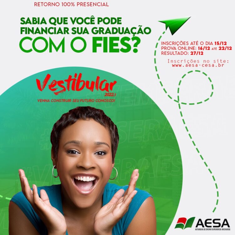 Financie sua graduação na AESA com o FIES
