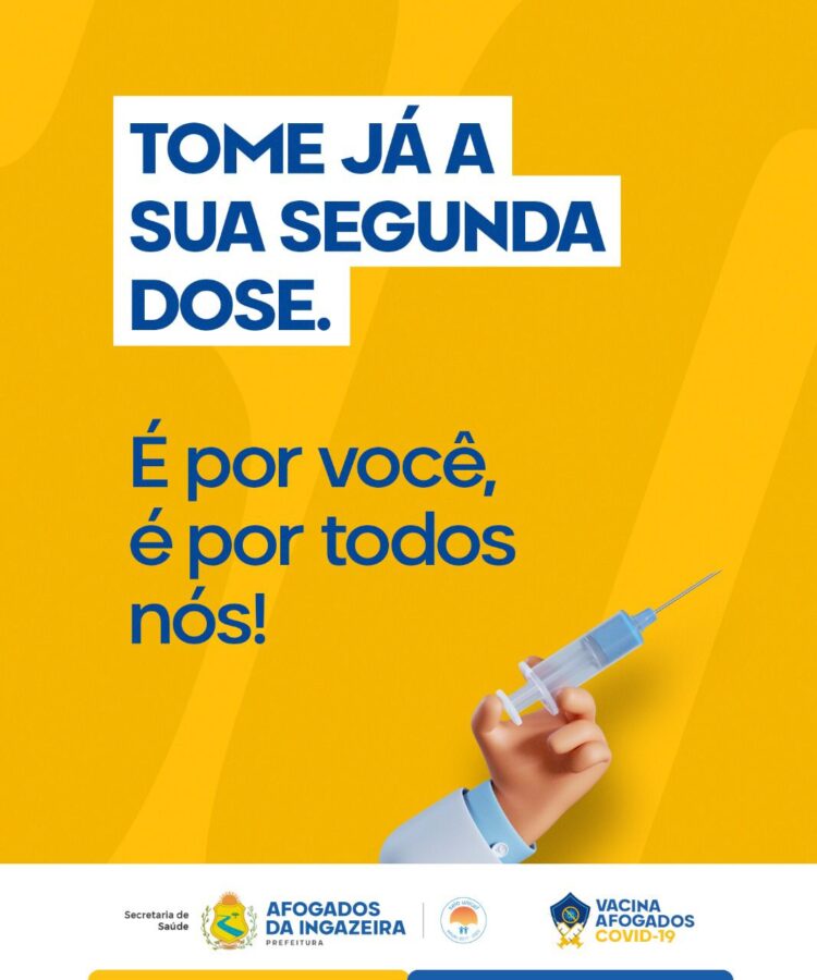 Sinal de alerta! Em Afogados, 2.109 pessoas, de 25 à 34 anos, ainda não foram tomar a segunda dose da vacina contra a COVID.