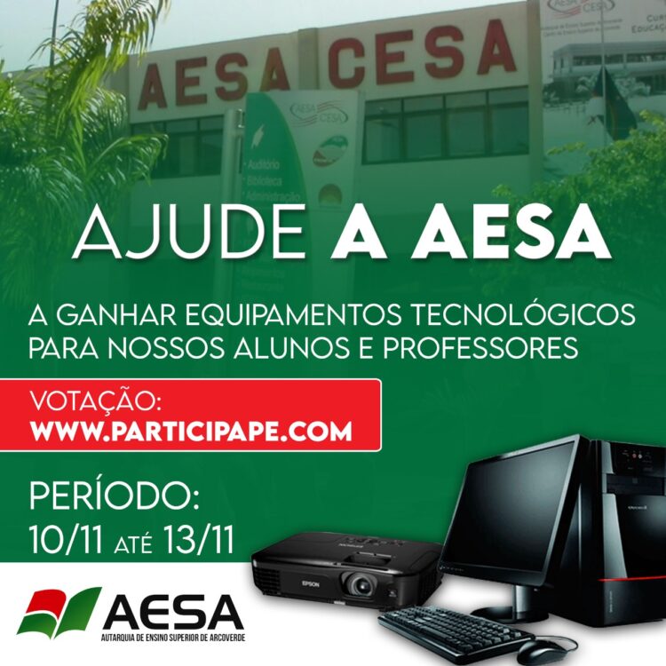 Ajude a AESA a conseguir ganhar uma emenda parlamentar no valor de R$ 150.000,00 reais