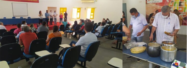Prefeito e Secretário de Educação de SJE participaram de reunião com agricultores (as) familiares e fazem degustação de alimentos produzidos por eles