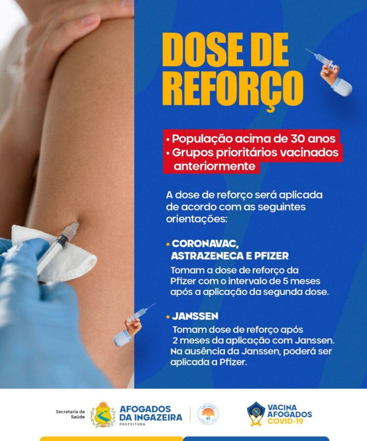 Dose de reforço – Prefeitura de Afogados reforça campanha de vacinação