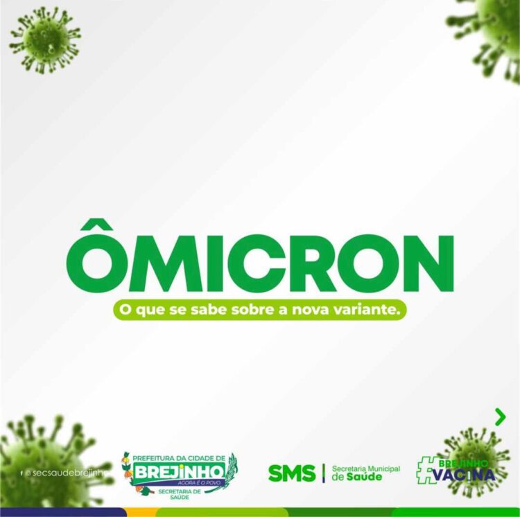 Secretaria de Saúde de Brejinho faz alerta sobre nova variante da covid-19