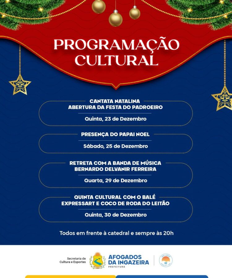 Prefeitura de Afogados promove hoje cantata natalina