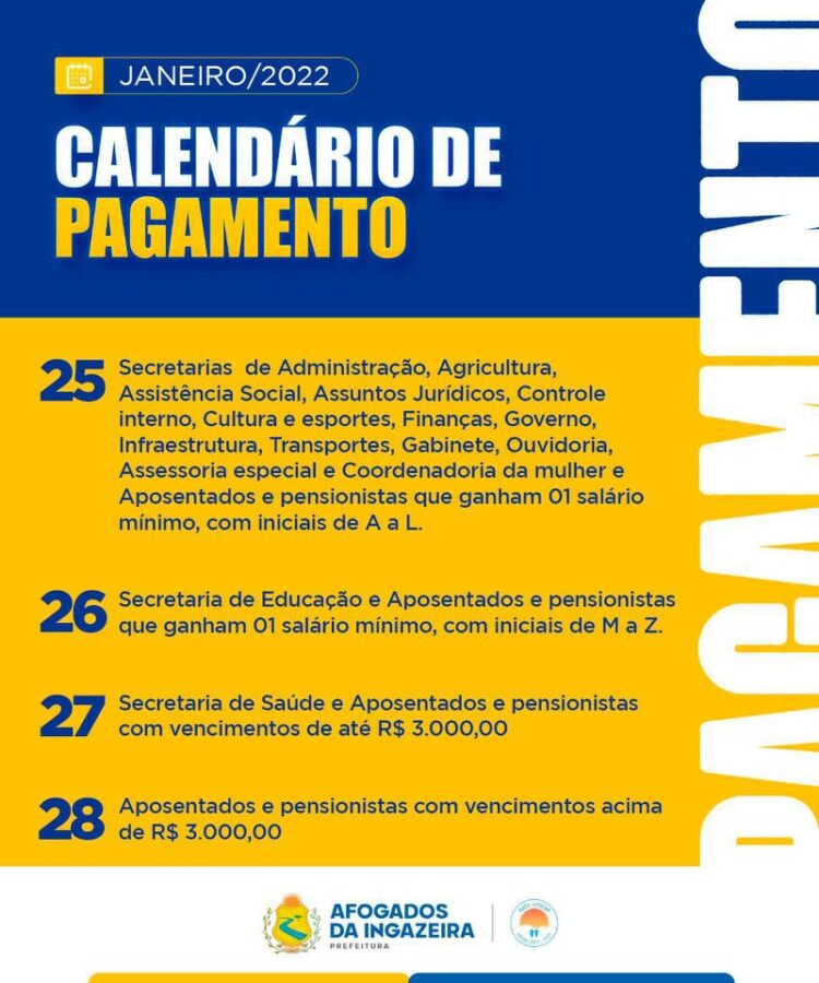 Prefeitura de Afogados inicia o pagamento dos servidores nesta terça (25)