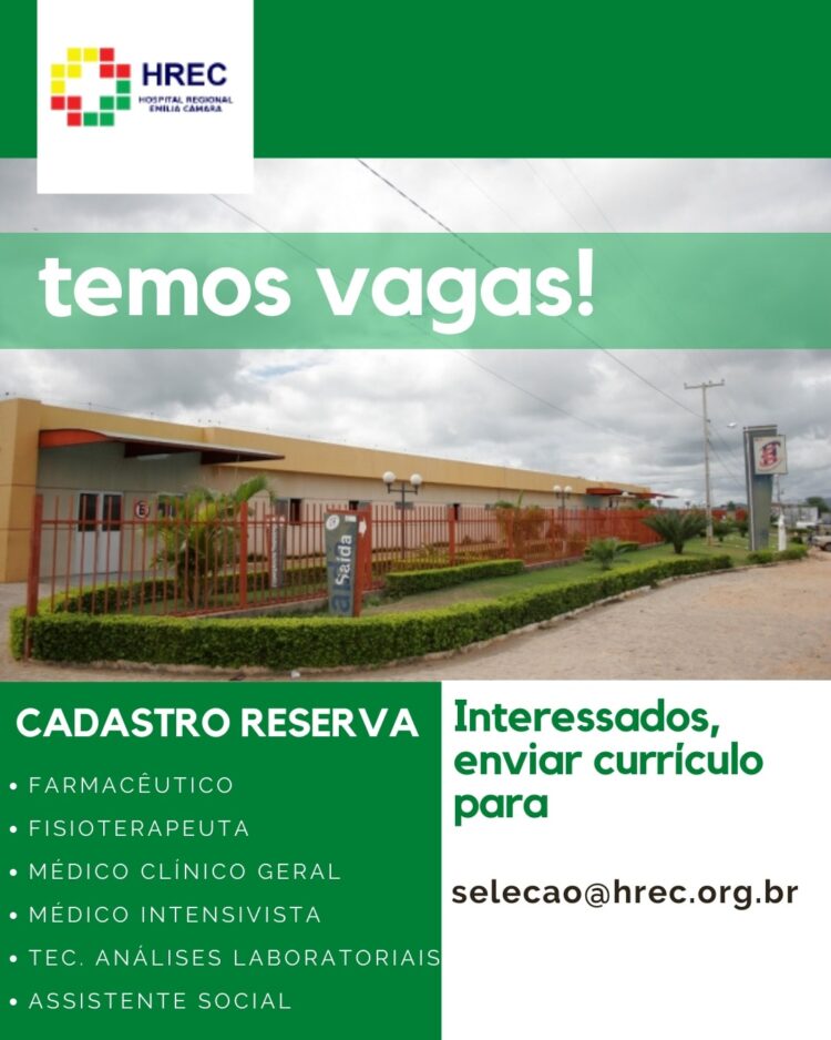 Hospital Regional Emília Câmara (HREC), em Afogados da Ingazeira, abriu processo seletivo