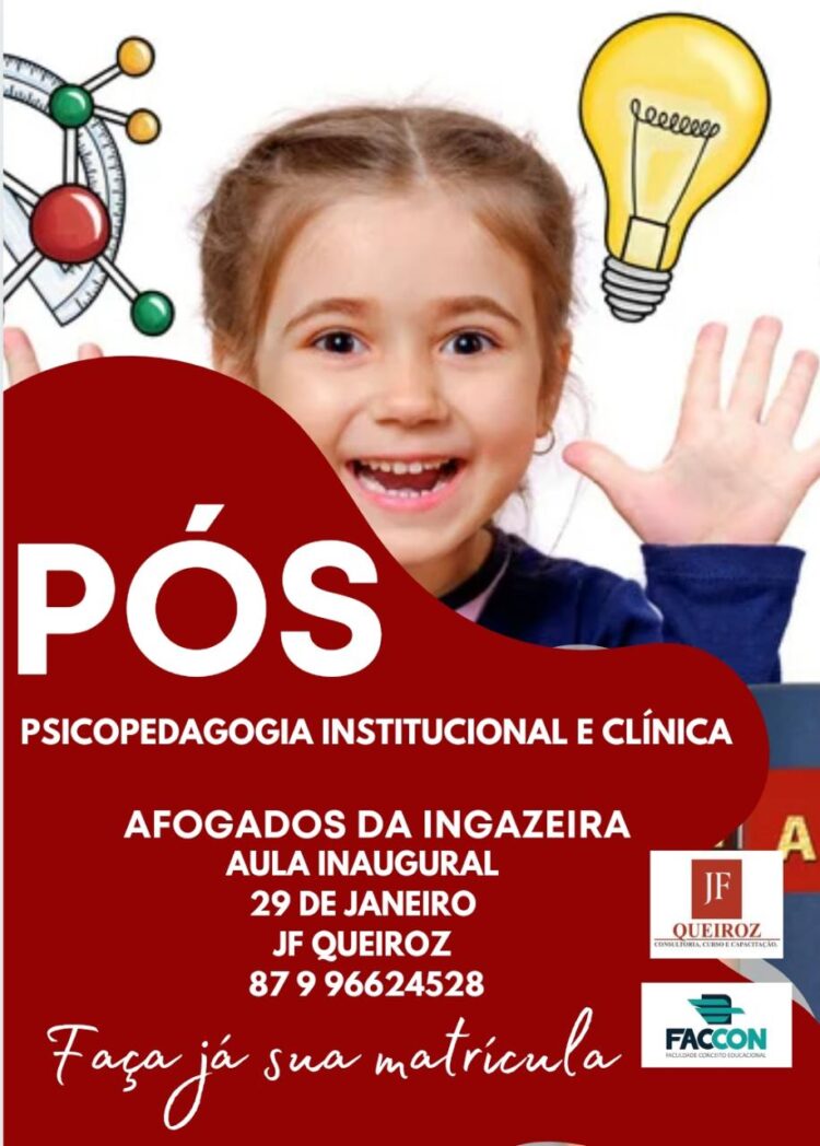 Atenção Afogados e região: Abertas matrículas no curso de pós-graduação, especialização técnica e cursos livres