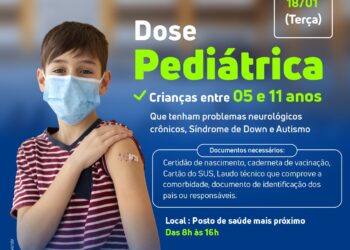 Arcoverde vai iniciar vacinação para crianças dos 5 aos 11 anos com problemas neurológicos crônicos, síndrome de Down e autismo