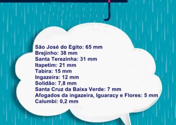 Saiba onde já choveu no Pajeú em 2022