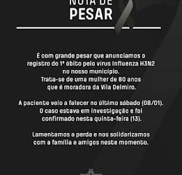 Morte por H3N2 é confirmada em São José do Belmonte