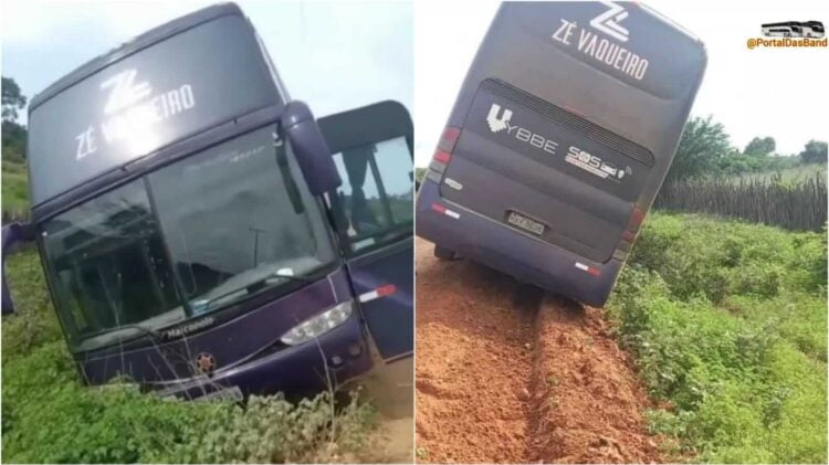 Ônibus do cantor Zé Vaqueiro se envolve em acidente na tarde desta quinta-feira (06)