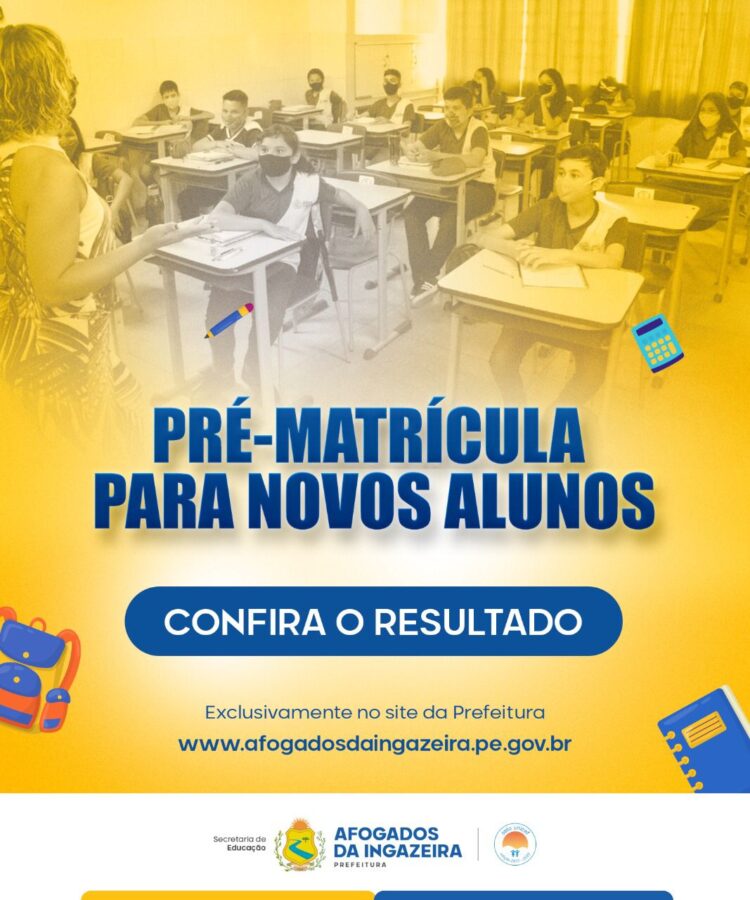 Prefeitura de Afogados divulga resultado da pré-matrícula para novos alunos