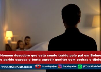 Homem descobre que está sendo traído pelo pai em Belmonte, agride esposa e tenta agredir genitor com pedras e tijolos