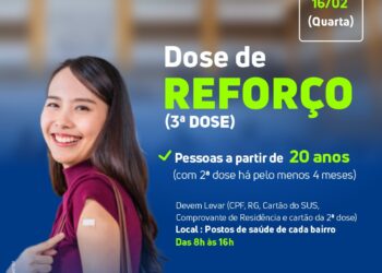 Arcoverde abre dose de reforço contra a Covid-19 para quem tem 20 anos ou mais