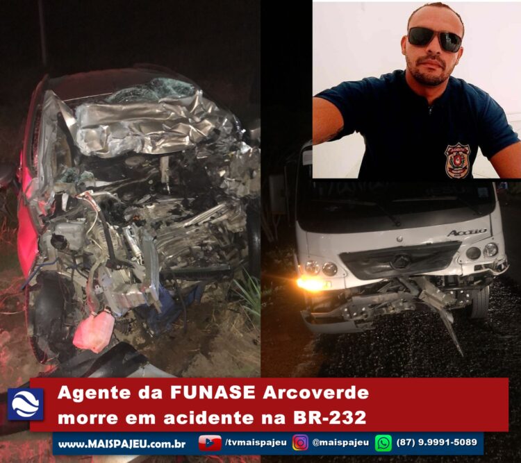 Agente da FUNASE Arcoverde morre em acidente na BR-232