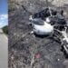 Moto pega fogo na PE-320 entre Tabira e Afogados