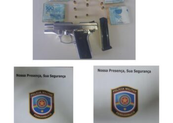 Mulher perde controle de carro em Serra Talhada e Polícia encontra pistola e dinheiro