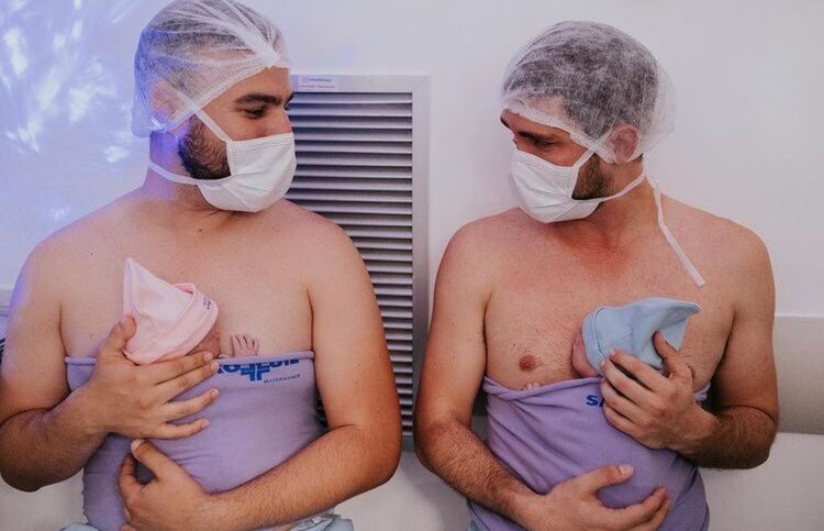 Casal gay do DF tem filhos gêmeos com genética das duas famílias; bebês são os primeiros do Brasil com gene de dois pais