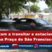 Carros voltam a transitar e estacionar em locais proibidos na Praça do São Francisco, em Afogados
