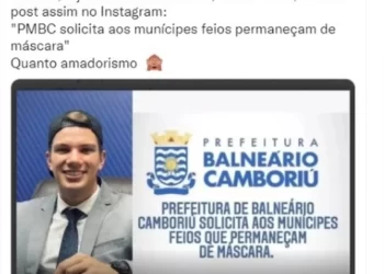 Vereador sugere a ‘pessoas feias’ que usem máscaras