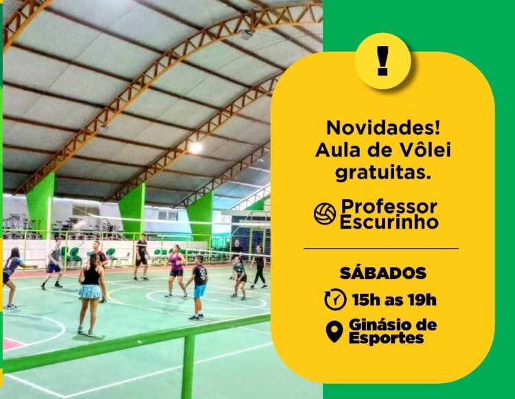 Prefeitura de Brejinho viabiliza aulas gratuitas de vôlei e doou redes e bolas de vôlei para auxiliar nos treinos e jogos