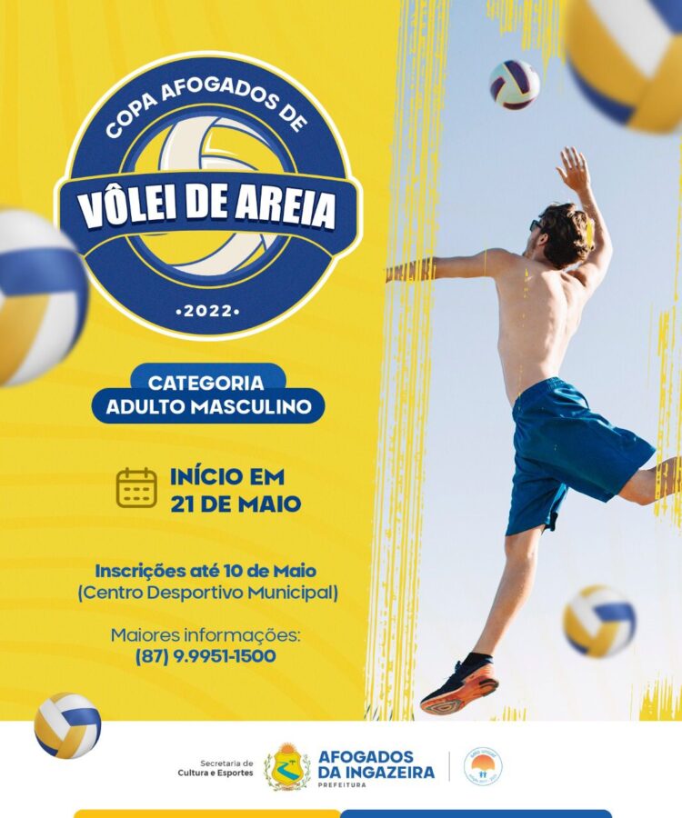 Inscrições abertas para a Copa Afogados de Vôlei de Areia