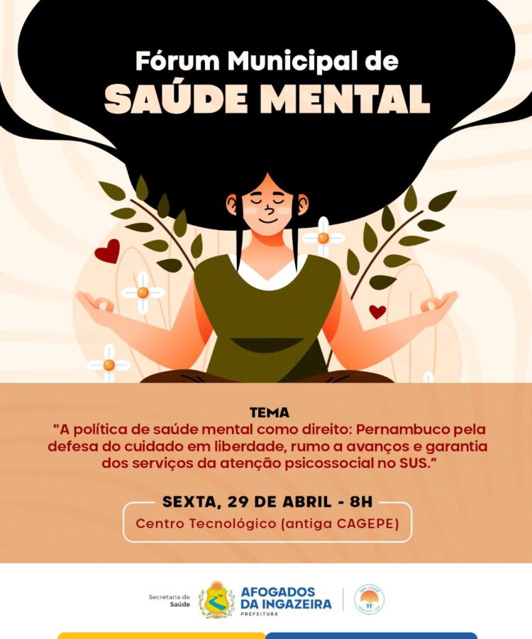 Fórum de saúde mental acontece nesta sexta (29) em Afogados