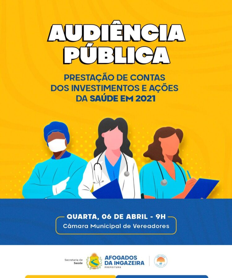 Prefeitura de Afogados promove na próxima quarta (06), audiência pública de prestação de contas na saúde
