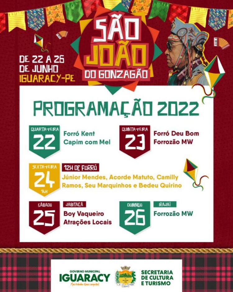 Prefeitura de Iguaracy divulga programação do “São João do Gonzagão”