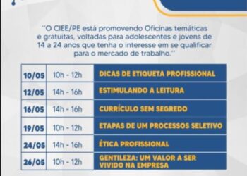 Prefeitura de Arcoverde apoia inscrições para oficinas temáticas e gratuitas do CIEE