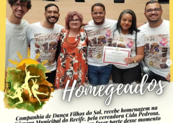 Comissão da Filhos do Sol esteve na capital pernambucana recebendo uma homenagem no Dia Internacional da Dança