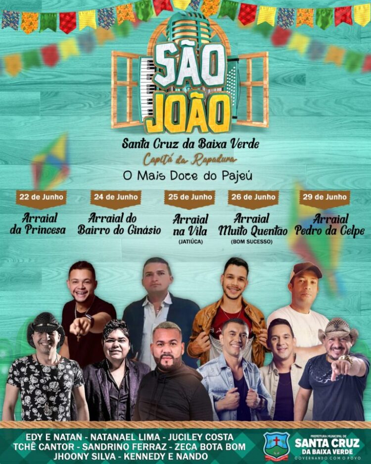 Prefeitura de Santa Cruz da Baixa Verde divulga programação do São João