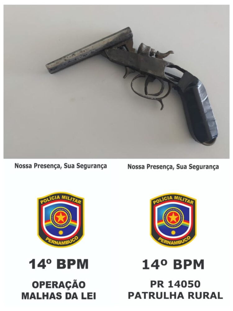 Menor de idade flagrado com arma de fogo em Fátima de Flores