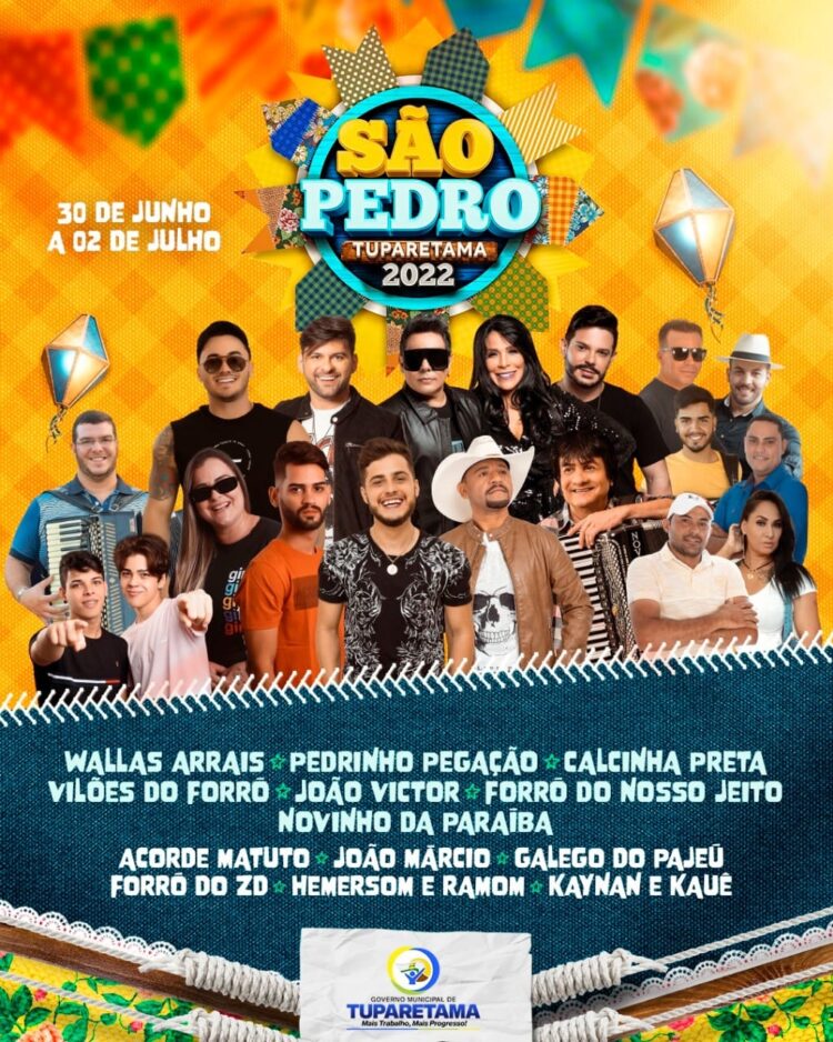 Divulgadas as atrações do tradicional São Pedro de Tuparetama