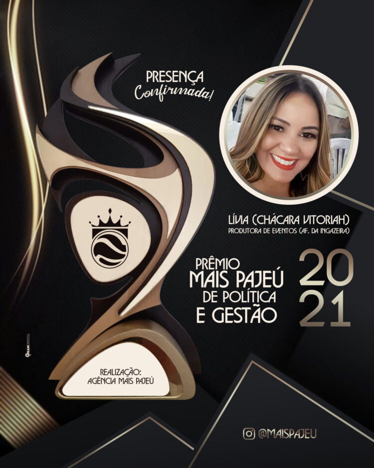 Lívia da Chácara Vitoriah confirma participação no maior prêmio de política e gestão da região