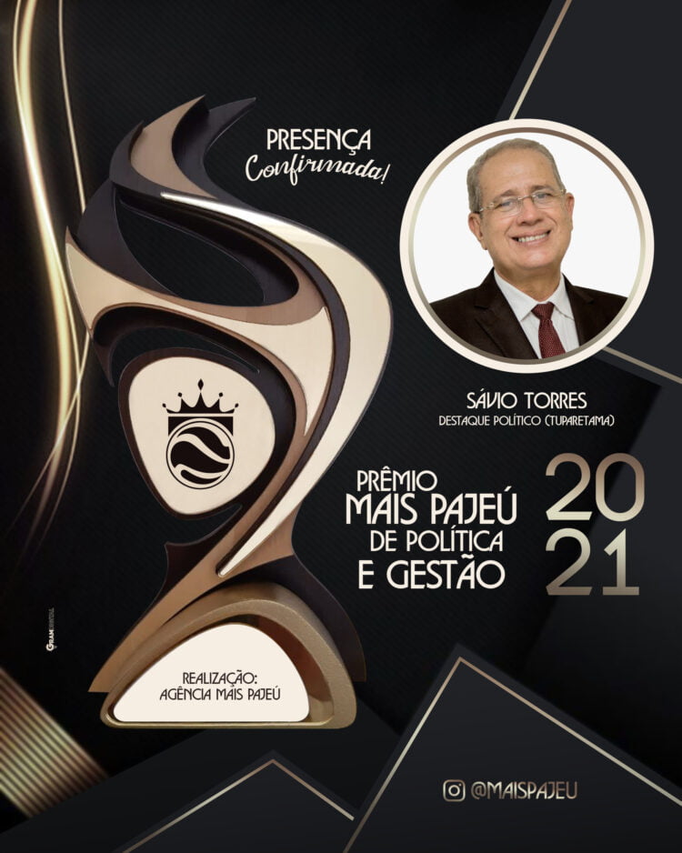 Sávio Torres confirma participação no maior prêmio de política e gestão da região