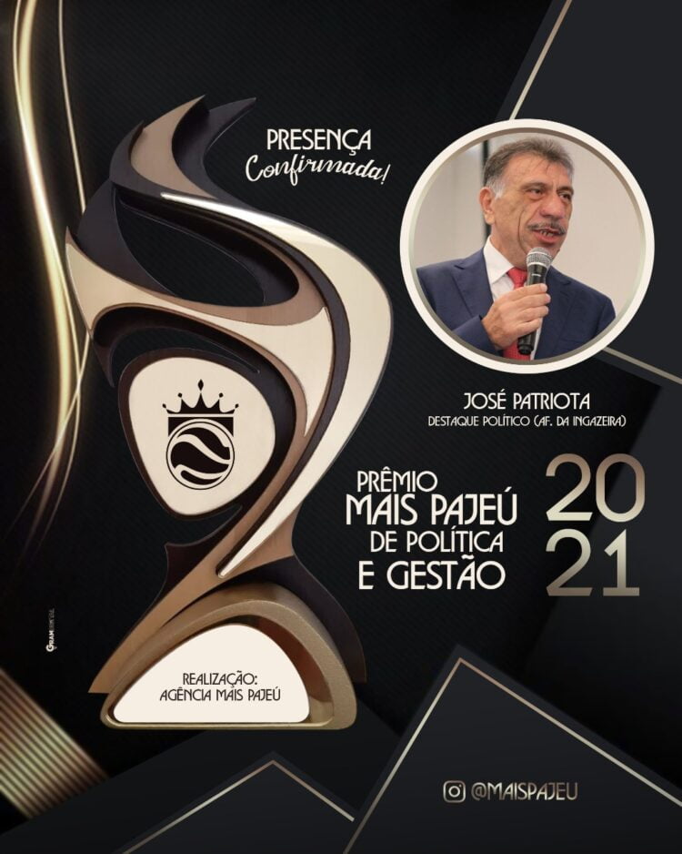 José Patriota confirma participação no maior prêmio de política e gestão da região