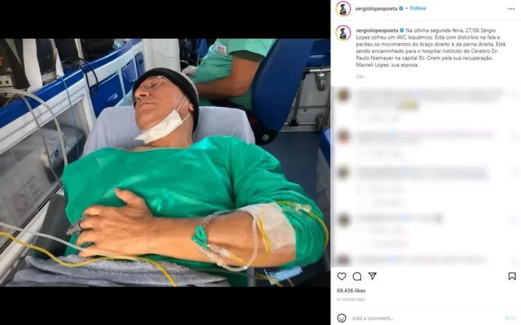 Cantor gospel Sérgio Lopes sofre AVC isquêmico no Rio