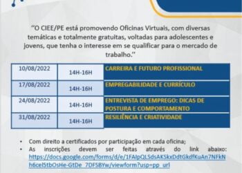 Prefeitura de Arcoverde apoia inscrições para oficinas virtuais de qualificação para o mercado de trabalho