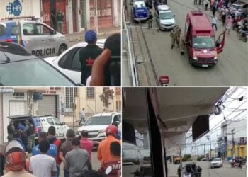 SJE: Tentativa de assalto em estabelecimento comercial termina com assaltante preso, outro ferido e um 3º conseguiu fugir
