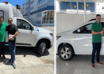 Prefeito de Ouro Velho realiza entrega de veículos que serão destinados a Secretaria de Saúde