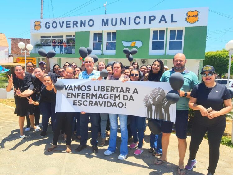 Prefeito Sávio Torres recebe profissionais de enfermagem durante ato na defesa pelo piso salarial