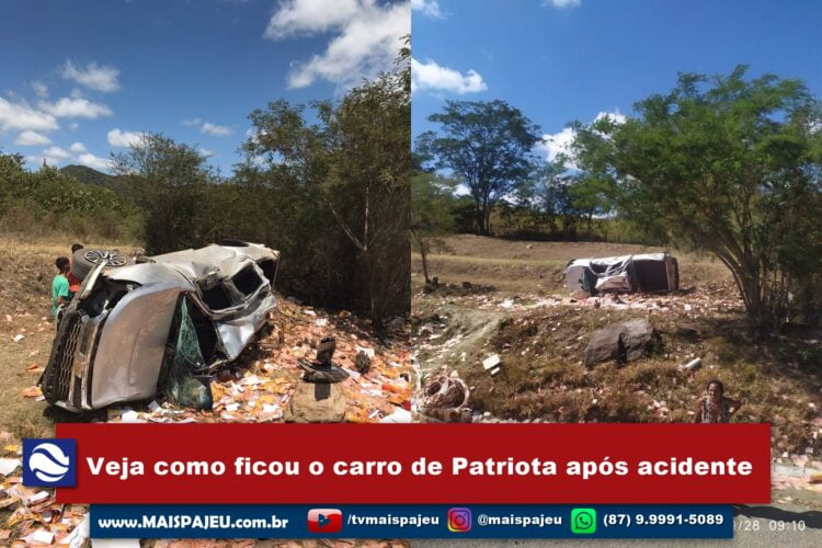Ferimentos leves: Patriota passa bem após acidente