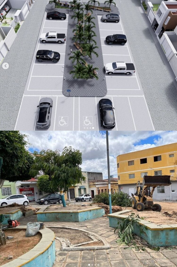 Governo de São José do Egito iniciou recuperação da Praça da Prefeitura