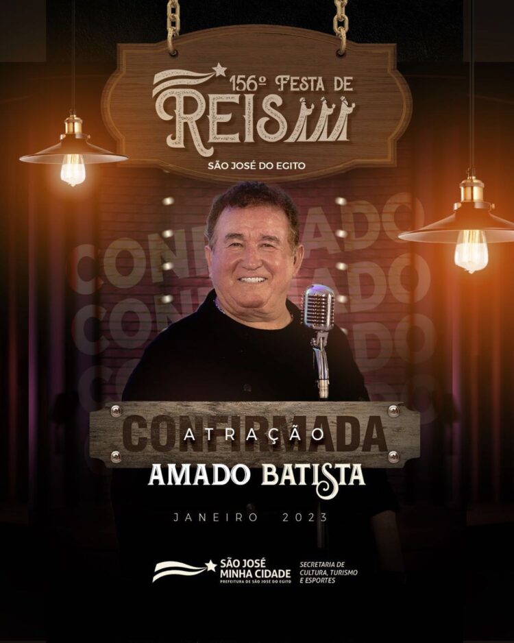 Primeira atração confirmada para 156ª Festa de Reis 2023, em São José do Egito