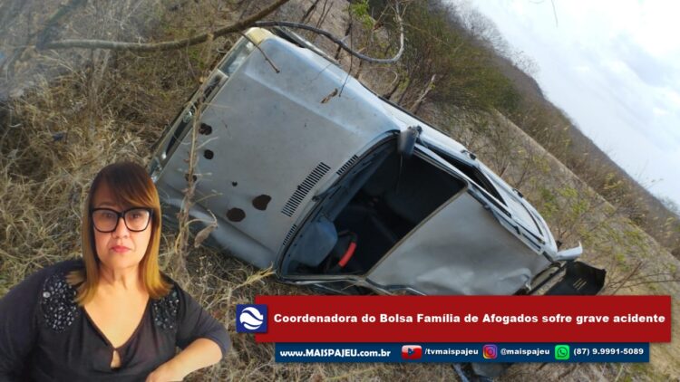 Exclusivo: coordenadora do Bolsa Família de Afogados sofre grave acidente, mas passa bem