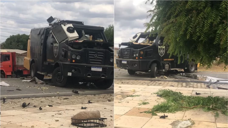 Carro forte é assaltado na tarde desta sexta-feira (21) no Povoado de Placas de Piedade, divisa Brejinho/Itapetim