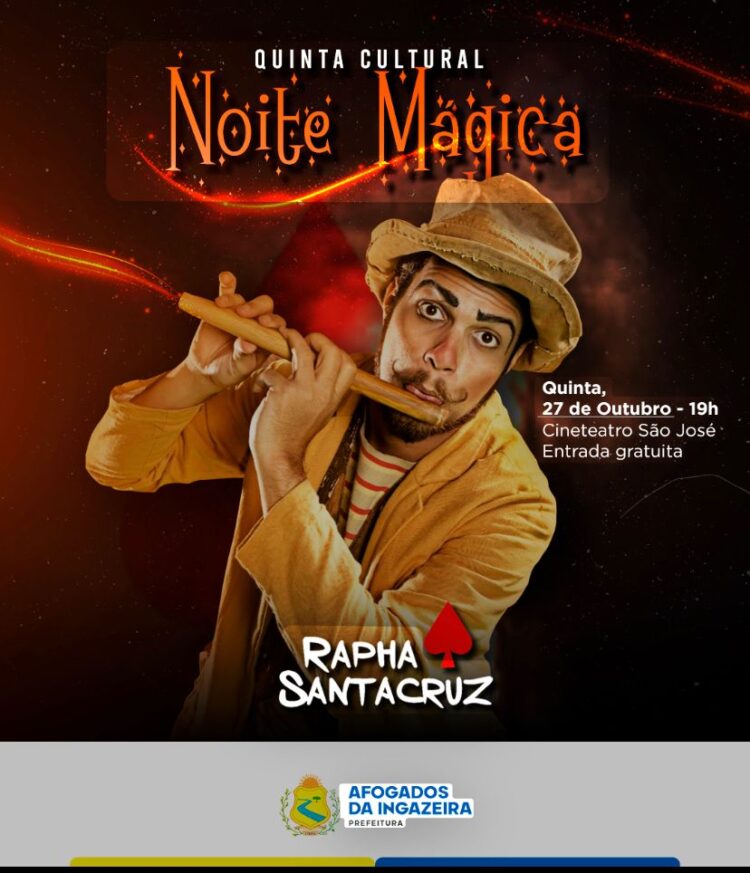 Prefeitura traz mágico Raphael SantaCruz para apresentação em Afogados