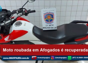Efetivo do 23º BPM e da DEPOL identificam assaltantes, os prendem e recuperam motocicleta roubada em menos de 24 horas depois do crime ocorrido em Afogados da Ingazeira
